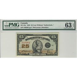 1923 25¢ DC-24c #548364.  PMG CH UNC63 EPQ.