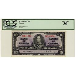 1937 $10 BC-24a A/D0141770 PCGS VF30