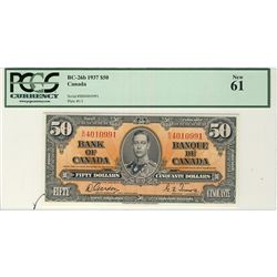 1937 $50 BC-26c #BH4010991.  PCGS UNC61.