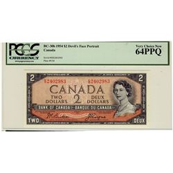 1954 $2 BC-30b E/B2402983 PCGS UNC64PPQ