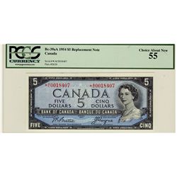 1954 $5 BC-39aA *A/C0018407 PCGS AU55