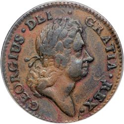 1723 Wood's Hibernia Halfpenny Martin 4.16-Gc.3 Rarity-