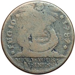 1787 Fugio Cent Newman 13-R Rarity-4 AG3