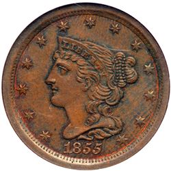 1855 C-1 R1 NGC graded MS66 Brown