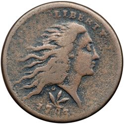 1793 S-9 R2 Wreath Type with Vine & Bars Edge VG7