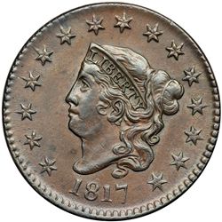 1817 N-16 R1 15-Star Obverse AU50+