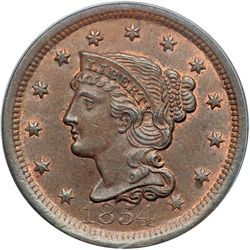 1854 N-18 R3 PCGS graded MS65 Brown