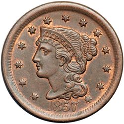 1857 N-1 R1 Large Date MS62