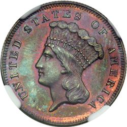 1865 Pattern $3. J-441 NGC MS66