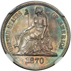 1870 Pattern 10C. J-832 NGC Proof 66