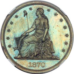 1870 Pattern Silver $1. J-1005 NGC PF65 BR