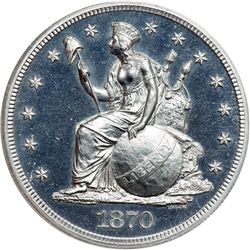 1870 Pattern Silver $1. J-1018 PCGS PF65 BR