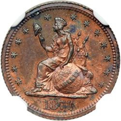 1871 Pattern H10C. J-1066 NGC PF63 RB