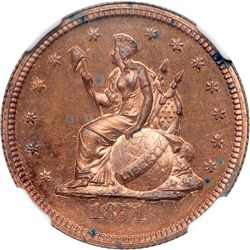1871 Pattern 25C. J-1097 NGC PF63 RB