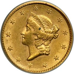 1852 $1 Gold Liberty PCGS AU58