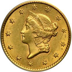 1852 $1 Gold Liberty PCGS AU58