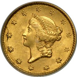 1853 $1 Gold Liberty PCGS MS62