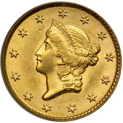 1853 $1 Gold Liberty PCGS MS62