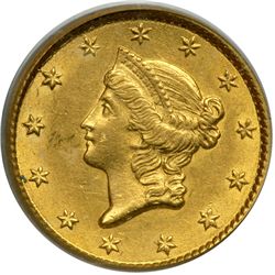 1854 $1 Gold Liberty PCGS AU55