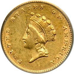 1854 $1 Gold Indian PCGS AU53