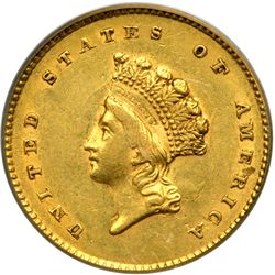 1854 $1 Gold Indian PCGS AU53