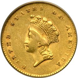 1854 $1 Gold Indian PCGS EF45