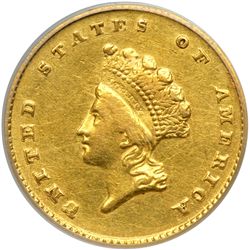 1855-D $1 Gold Indian