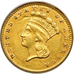1857-C $1 Gold Indian