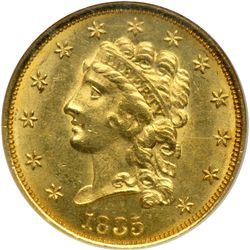 1835 $2.50 Classic Head NGC MS63