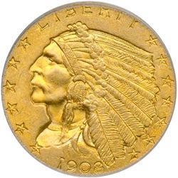 1908 $2.50 Indian