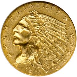 1911-D $2.50 Indian NGC MS63
