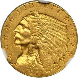1911-D $2.50 Indian NGC MS60