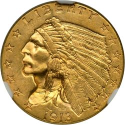 1913 $2.50 Indian NGC MS62