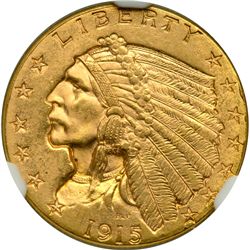 1915 $2.50 Indian NGC MS63