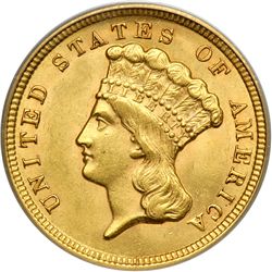 1854 $3 Gold