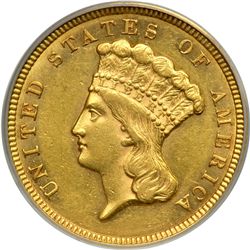 1856 $3 Gold