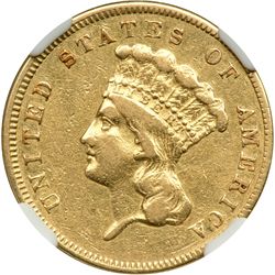 1858 $3 Gold