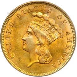 1860 $3 Gold