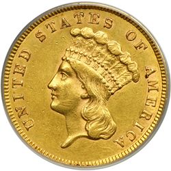 1860 $3 Gold