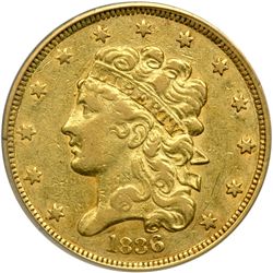 1836 $5 Classic Head