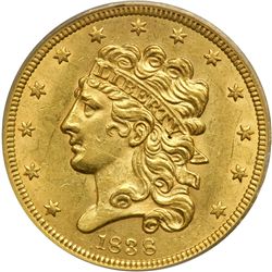 1838 $5 Classic Head