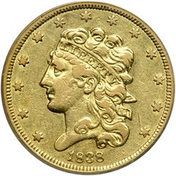 1838 $5 Classic Head