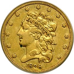 1838 $5 Classic Head