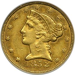 1852-C $5 Liberty