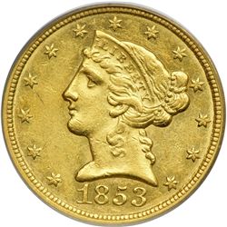 1853-C $5 Liberty