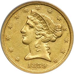 1859-C $5 Liberty