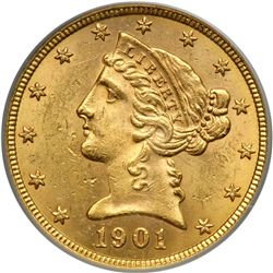 1901 $5 Liberty