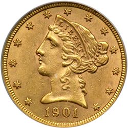 1901 $5 Liberty