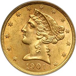 1901-S $5 Liberty