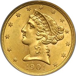 1901-S $5 Liberty